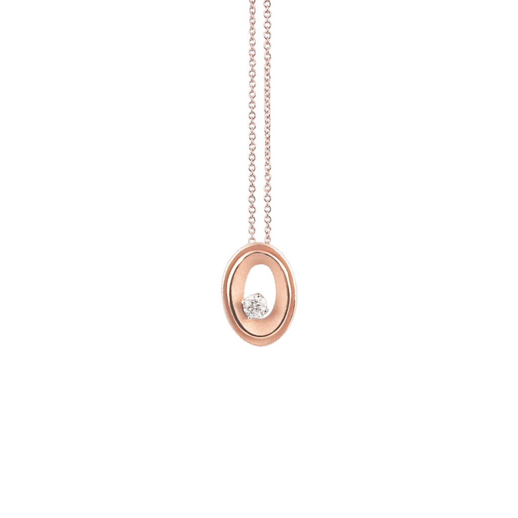 My Way Oval Pendant in 18k Pink Gold