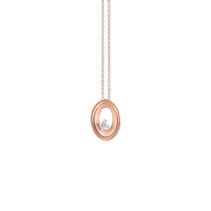 My Way Oval Pendant in 18k Pink Gold