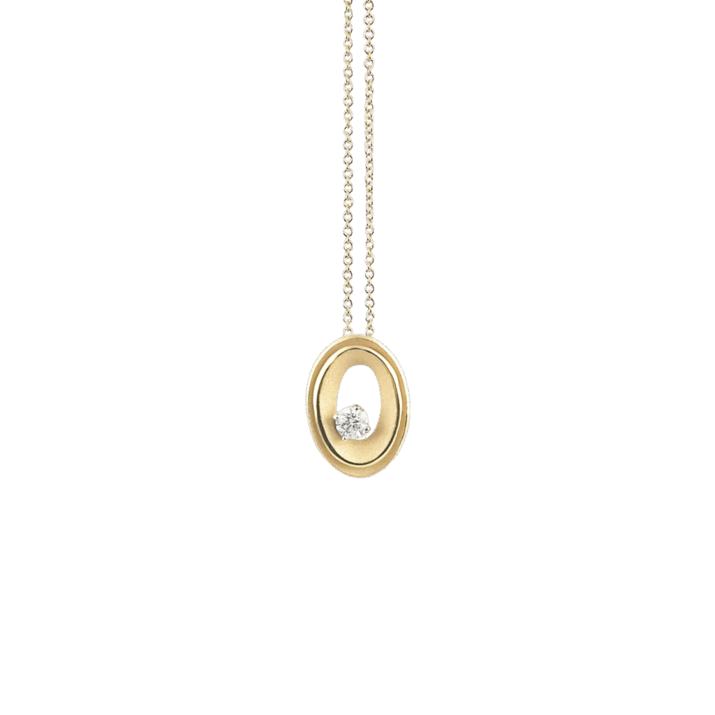 My Way Oval Pendant in 18k Yellow Gold