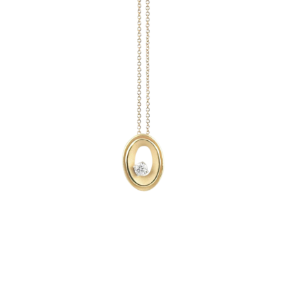 My Way Oval Pendant in 18k Yellow Gold
