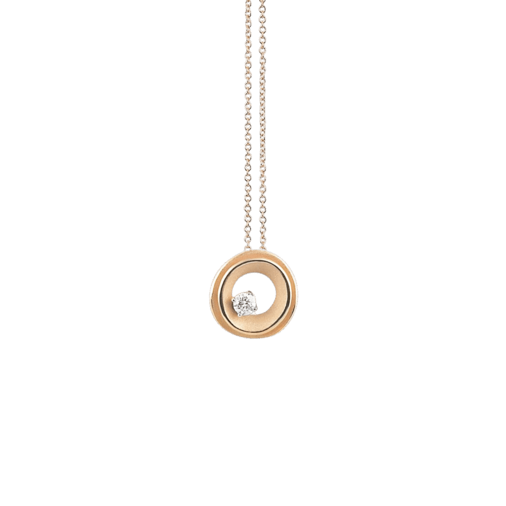 My Way Round Pendant in 18k Orange Gold