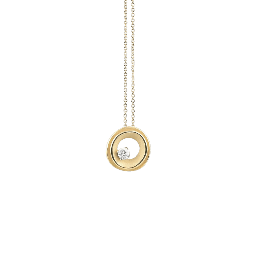 My Way Round Pendant in 18k Yellow Gold