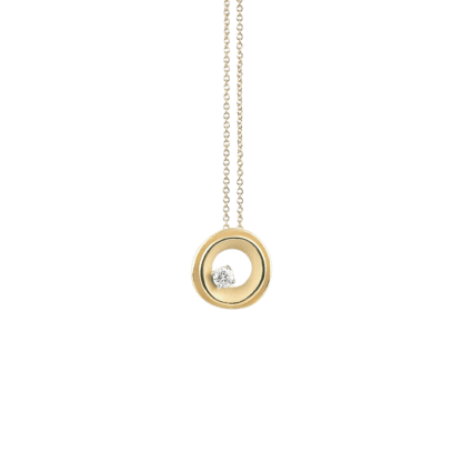My Way Round Pendant in 18k Yellow Gold