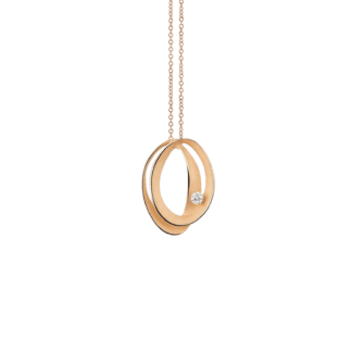 Dune Assolo Pendant in 18k Orange Apricot Gold with Diamond