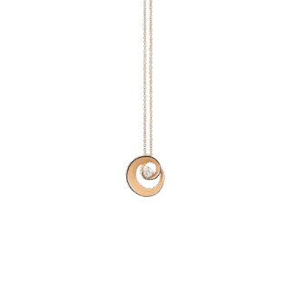 Dune Assolo Pendant in 18k Orange Gold with Diamond