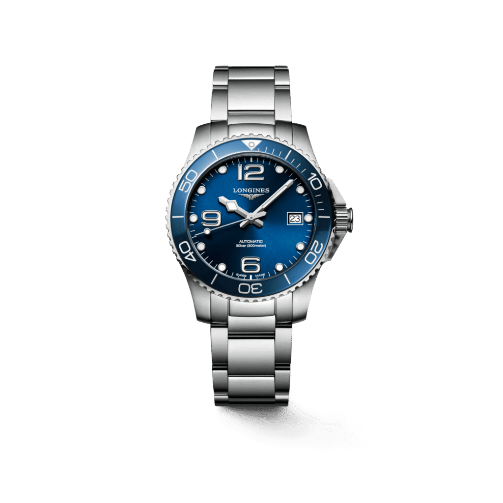 HydroConquest 39mm,Stainless Steel, Sunray Blue Dial