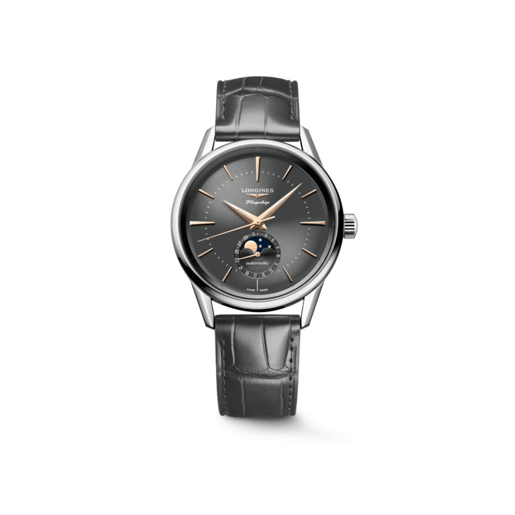Flagship Heritage Moonphase, 38.5mm, Grey Dial & Stainless Steel