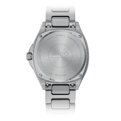 Multifort TV 35, Blue Dial and Stainless Steel -m back view