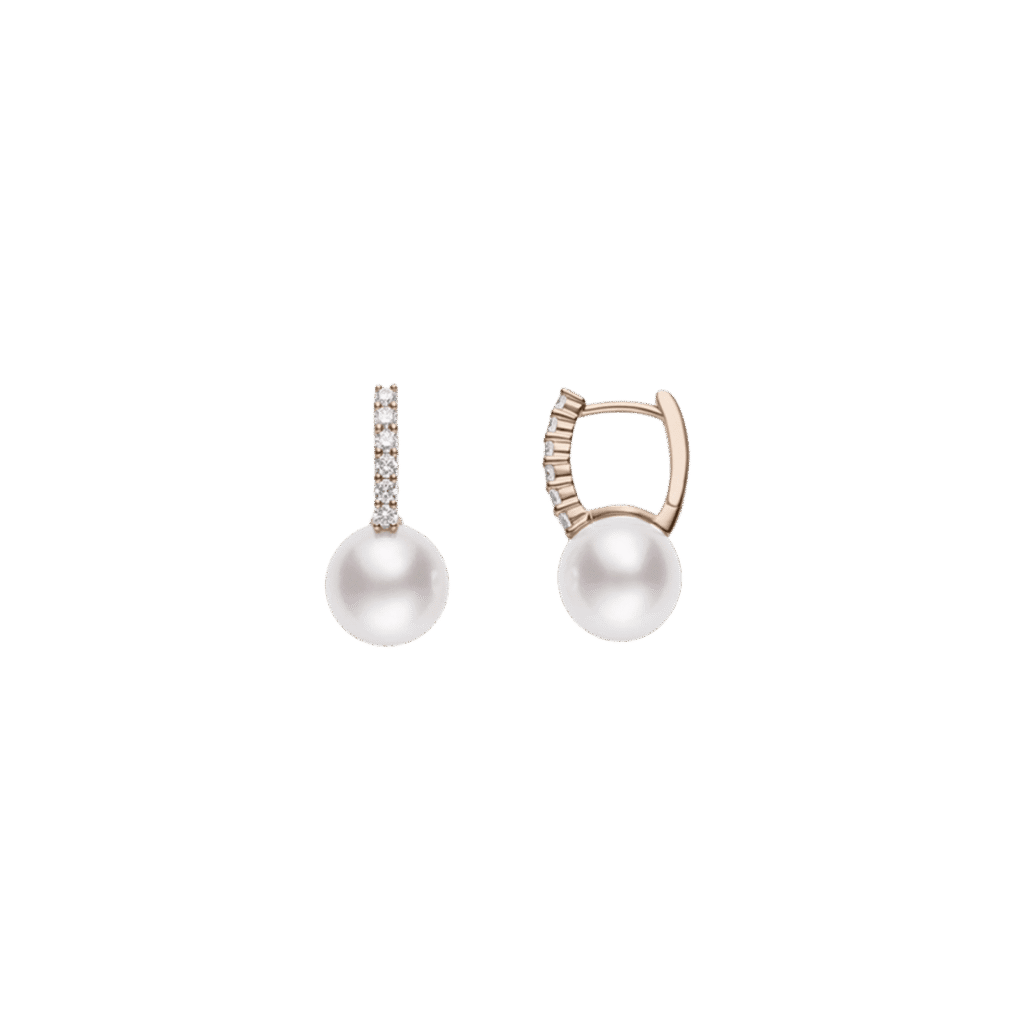 Mikimoto Classic Elegance Akoya Pearl and Diamond Earrings