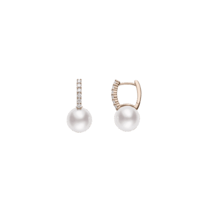 Mikimoto Classic Elegance Akoya Pearl and Diamond Earrings