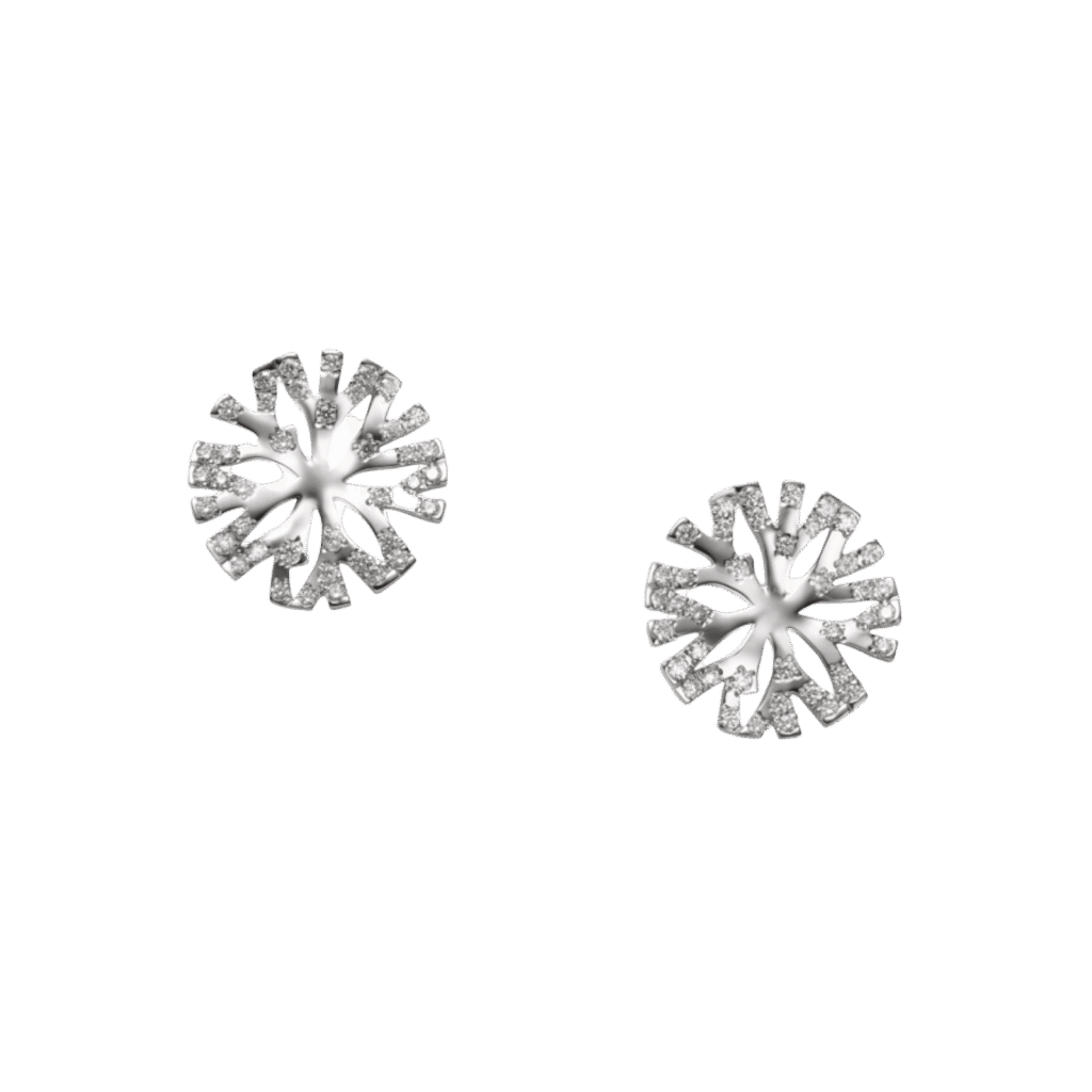 Mikimoto Classic Diamond Earrings in 18K White Gold