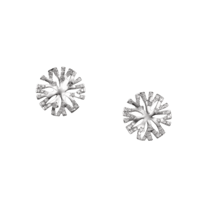 Mikimoto Classic Diamond Earrings in 18K White Gold