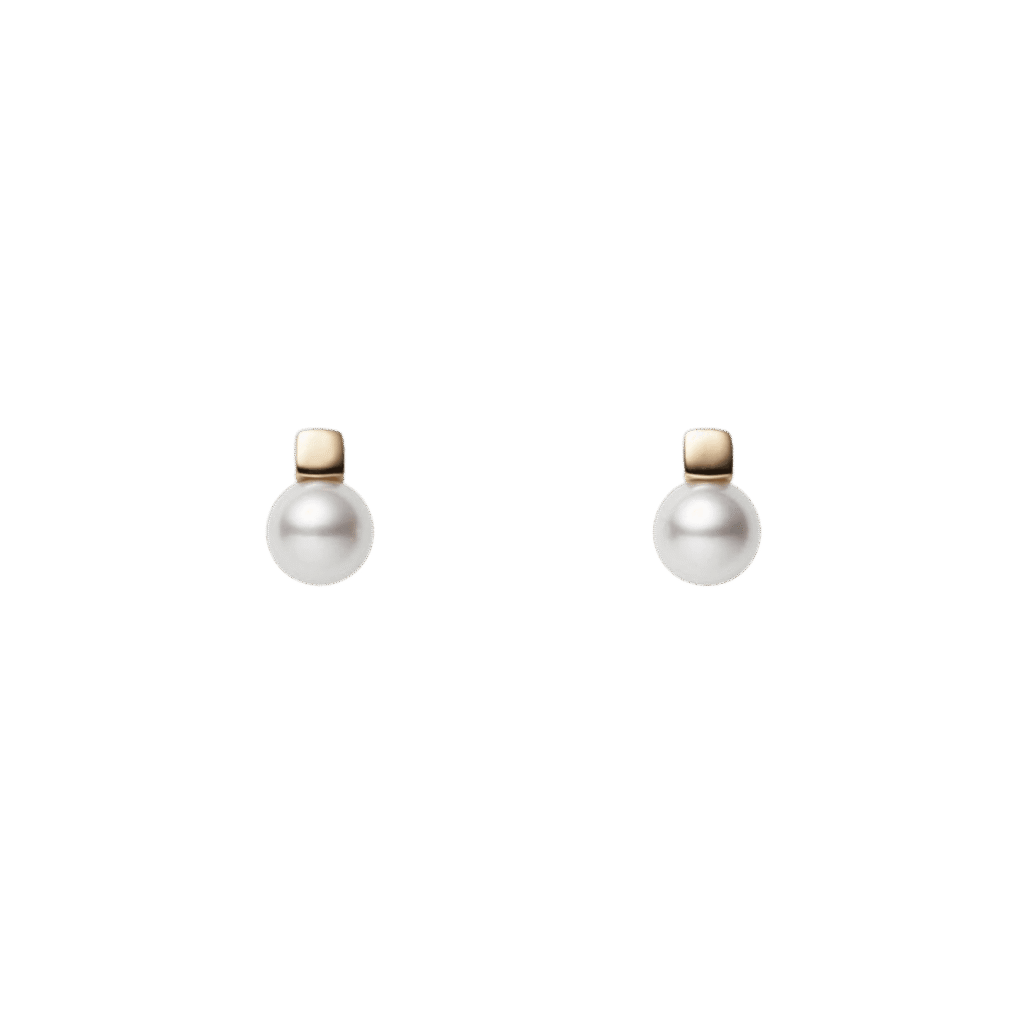Mikimoto Akoya Cultured Pearl Earrings in 18K Yellow Gold