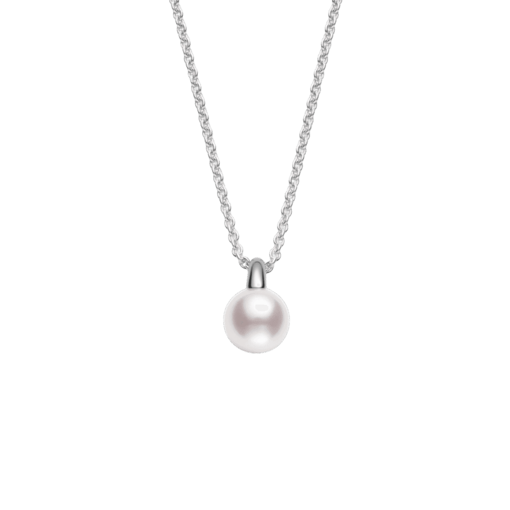 Classic Akoya Pearl Pendant in 18K White Gold