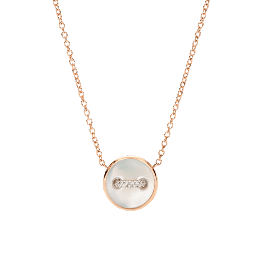 Pom Pom Dot Mother of Pearl & Diamonds Pendant
