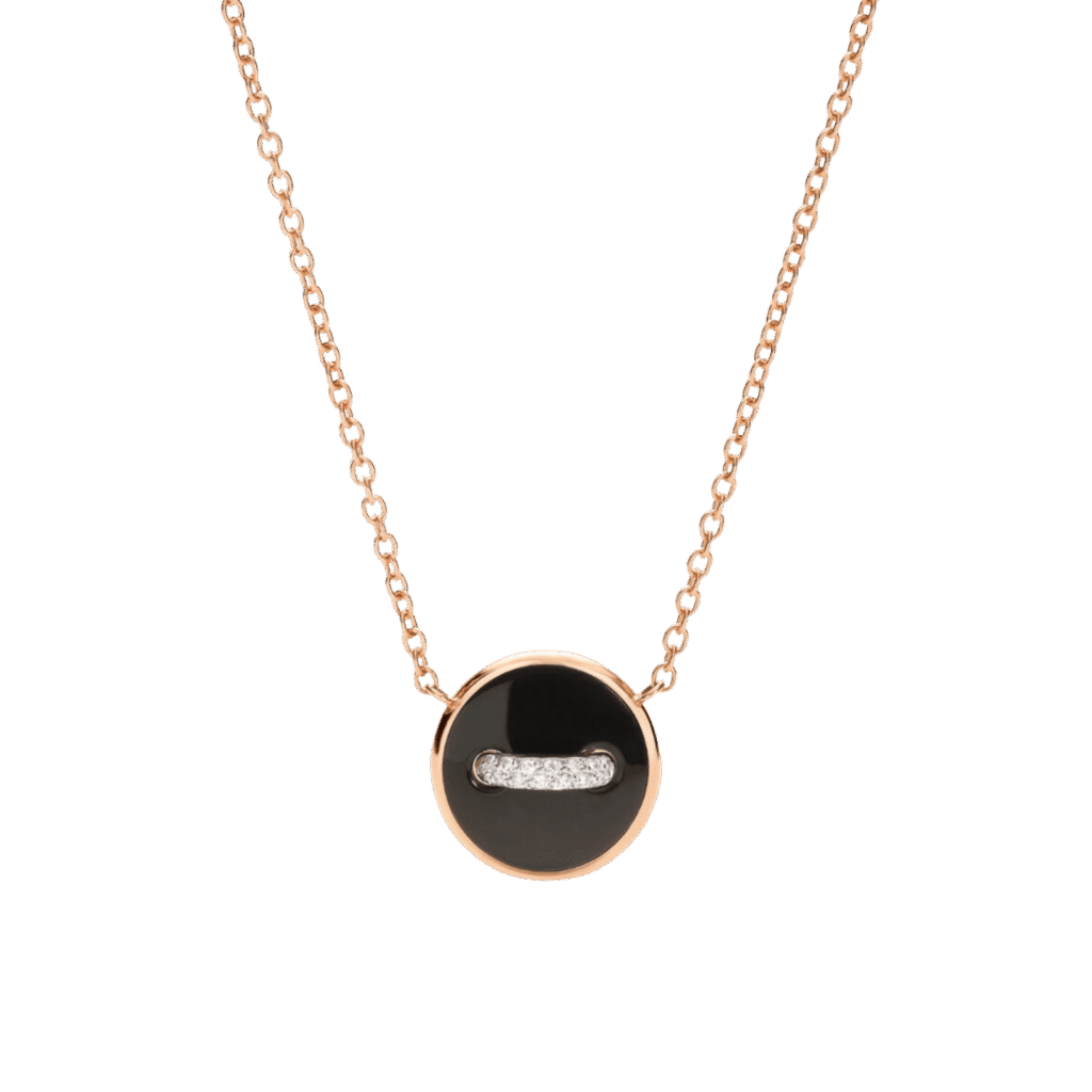 Pom Pom Dot Onyx, Mother of Pearl & Diamond Pendant