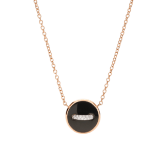 Pom Pom Dot Onyx, Mother of Pearl & Diamond Pendant