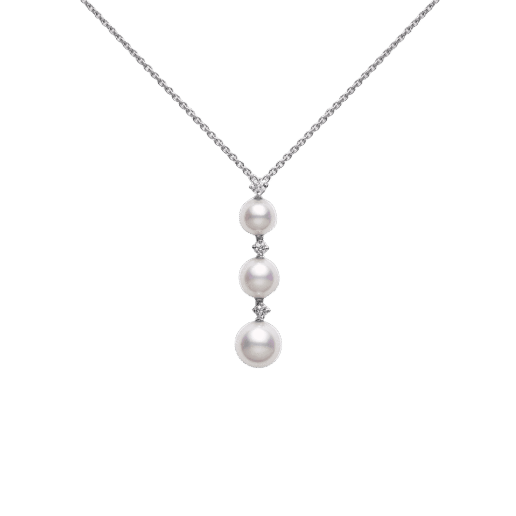 Mikimoto Three Pearl Akoya Cultured Pearl Pendant
