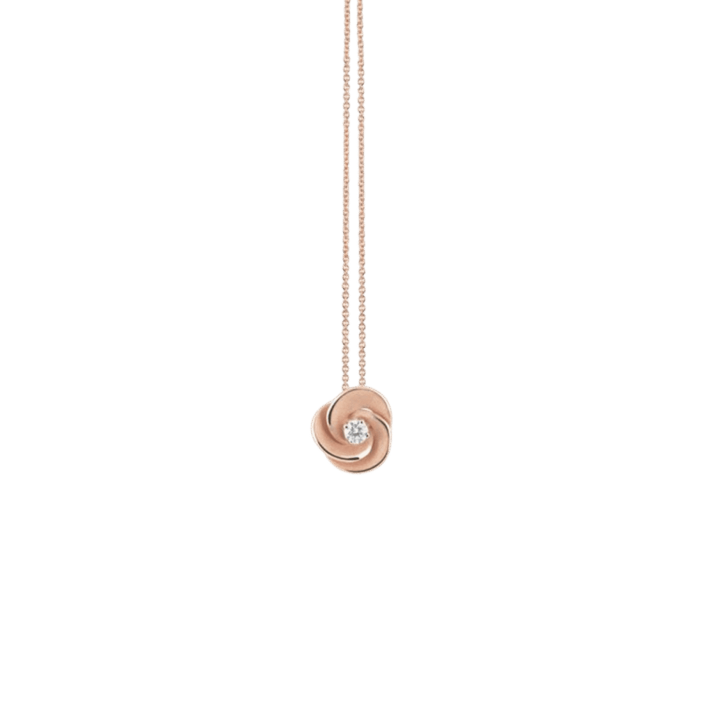 Desert Rose Pendant in 18k Rose Champagne Gold with Diamond