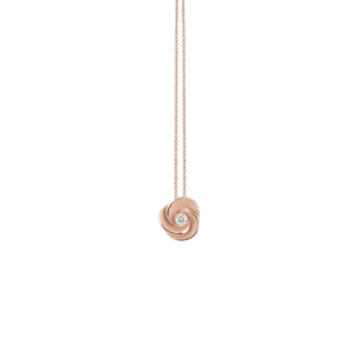 Desert Rose Pendant in 18k Rose Champagne Gold with Diamond