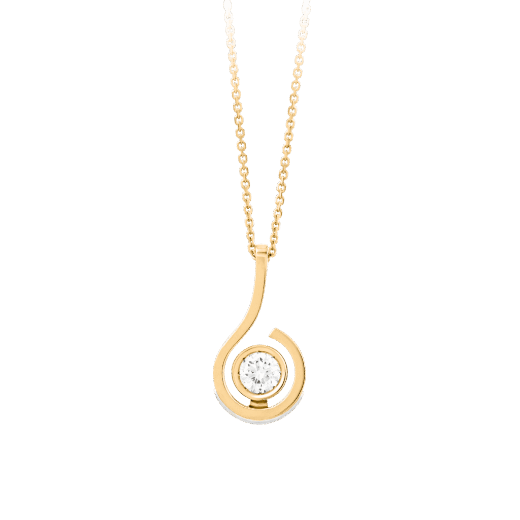 Tu Sei Diamond Pendant in 18k Yellow Gold