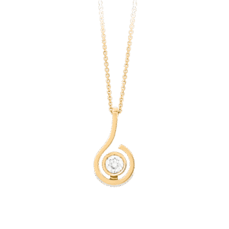 Tu Sei Diamond Pendant in 18k Yellow Gold