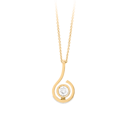 Tu Sei Diamond Pendant in 18k Yellow Gold