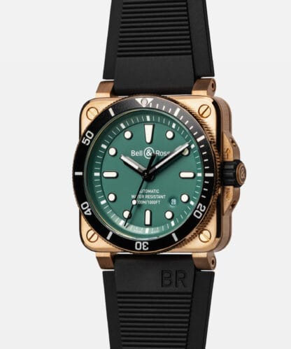 BR-03 Diver Black & Green Bronze - side view