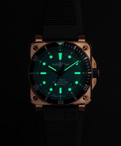 BR-03 Diver Black & Green Bronze - dark mode