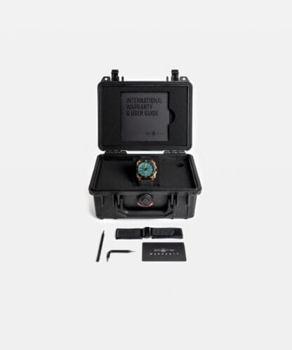 BR-03 Diver Black & Green Bronze. on the box