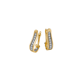 Montecristo 18K Yellow Gold Harp Diamond Earrings