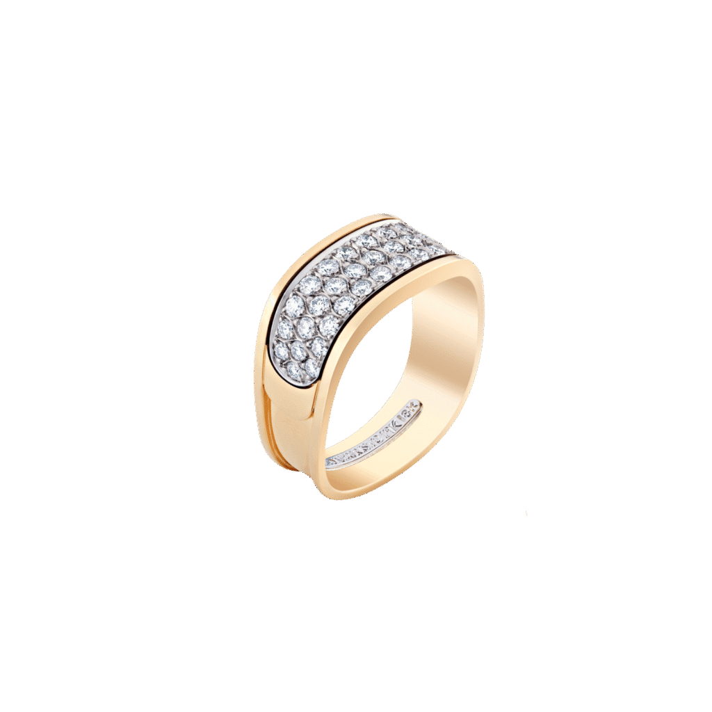 Montecristo Honeycomb Wedding Band in 18k Yellow Gold