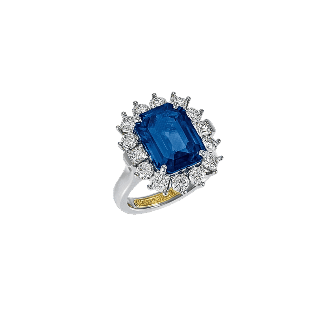 Blue Sapphire & Diamond Ring