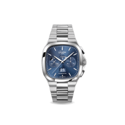 Seventies Chronograph Panorama Date, Blue Dial and Stainless Steel Case