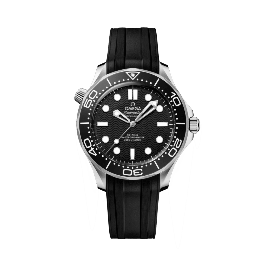 Seamaster Diver 300M 42 mm, steel on rubber strap