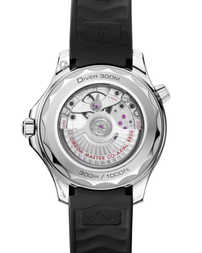 Seamaster Diver 300M 42 mm, steel on rubber strap - back view