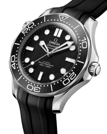 Seamaster Diver 300M 42 mm, steel on rubber strap - side view