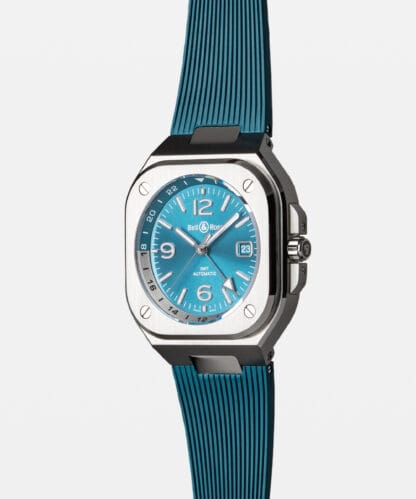 Bell&Ross BR-05 GMT Sky Blue - side view
