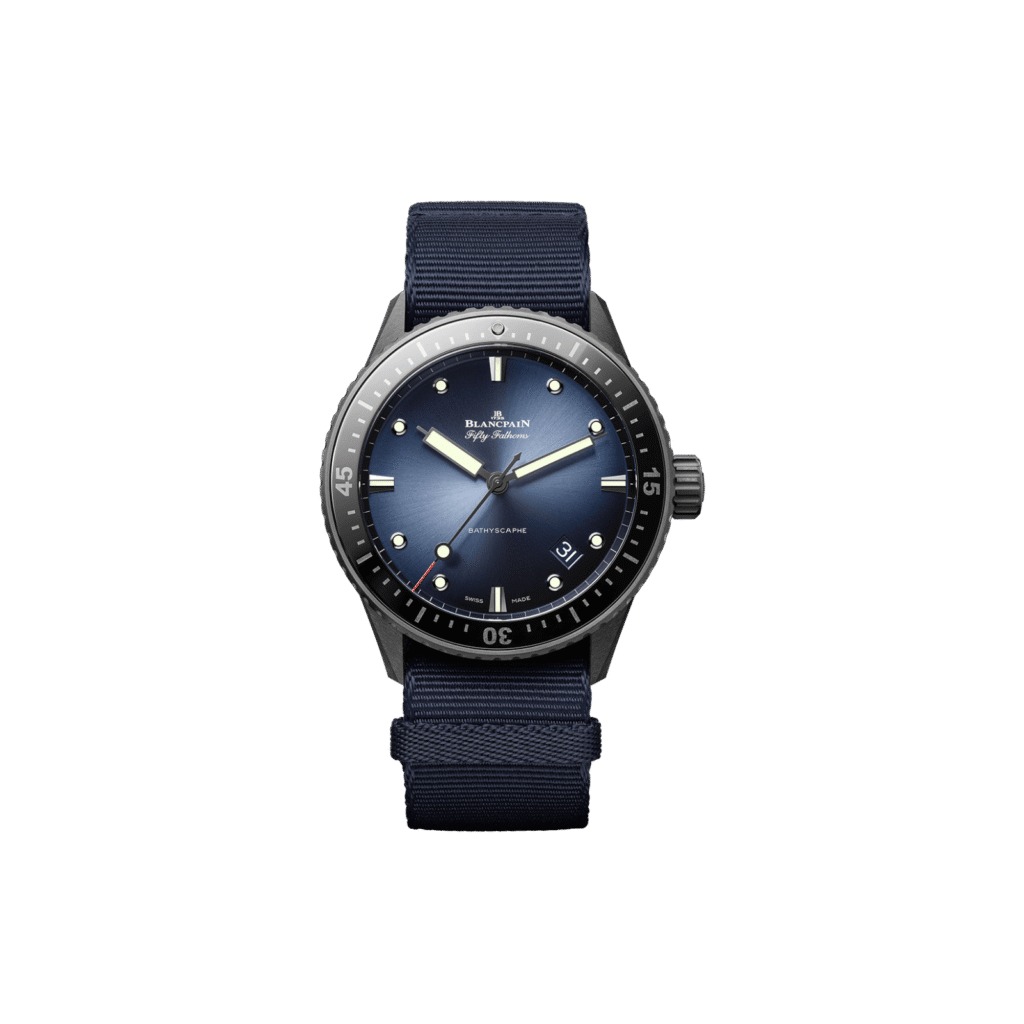 Blancpain Bathyscaphe 43.6 mm, Sunburst Blue Dial