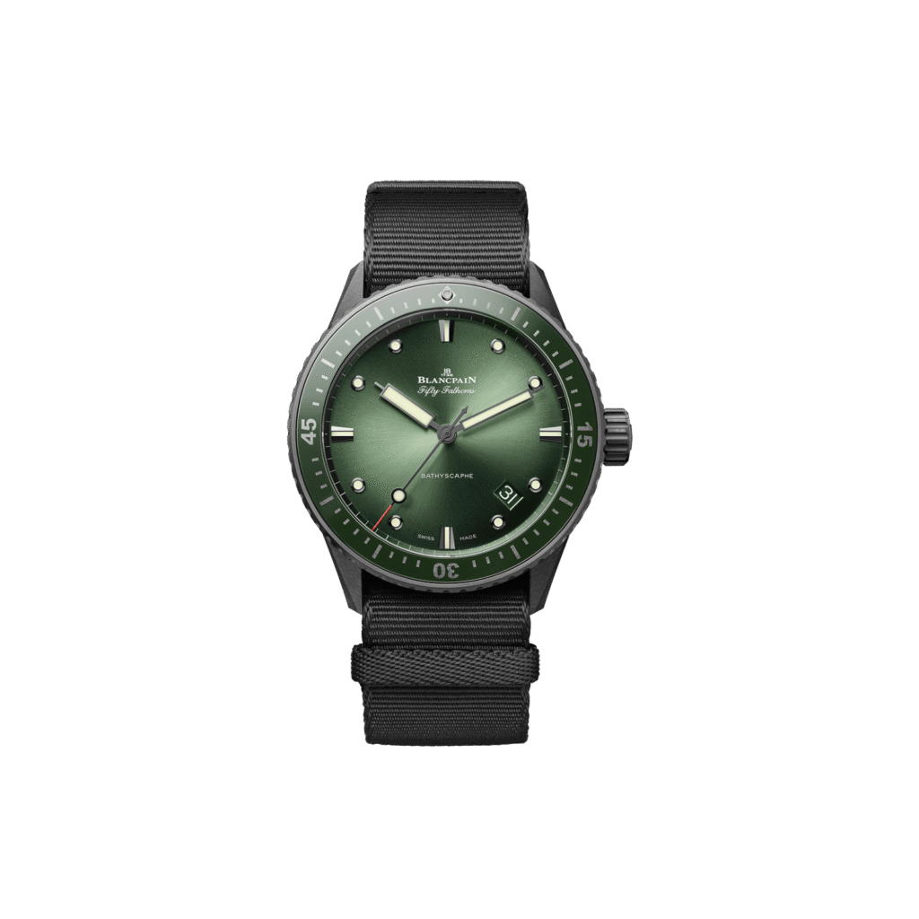 Bathyscaphe 43.6 mm, Sunburst Green Dial 5000-0153-NABA