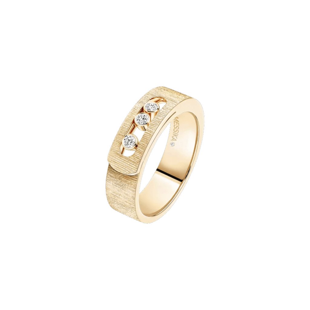 Move Noa Ciselé Diamond Ring in Yellow Gold
