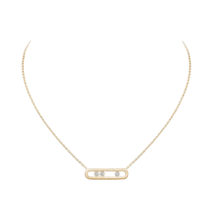 Move Classique Ciselé Yellow Gold Diamond Necklace