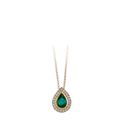 Cleopatra Emerald & Diamond Pendant