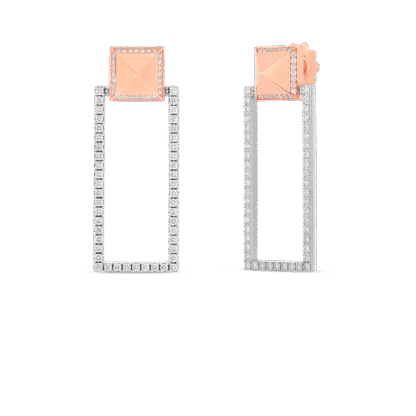 Roberto Coin Obelisco Diamond & Gold Earrings