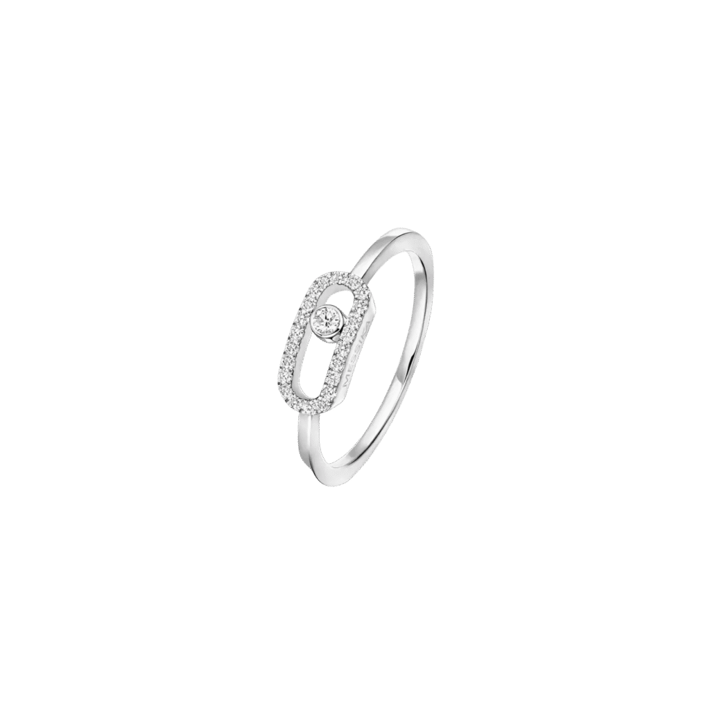 Messika Move Uno White Gold Pavé Diamond Ring