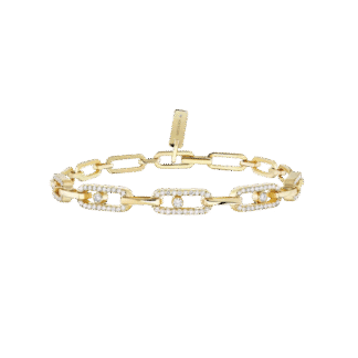 Messika Move Link Multi Yellow Gold Diamond Bracelet