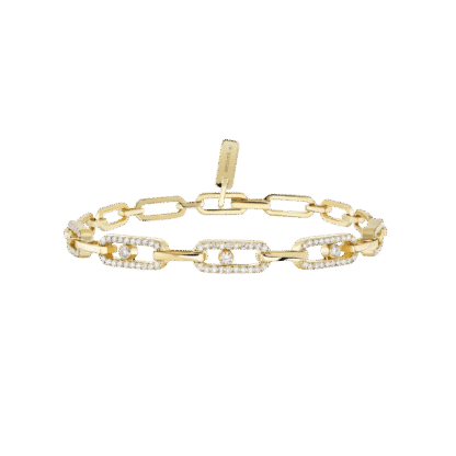 Messika Move Link Multi Yellow Gold Diamond Bracelet