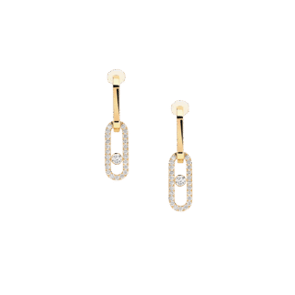 Messika Move Link Yellow Gold Diamond Earrings