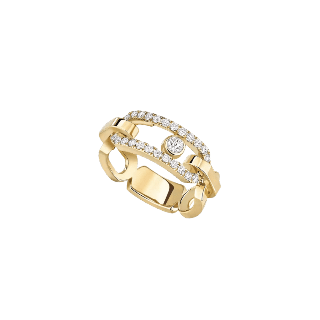 Move Link Yellow Gold Diamond Ring