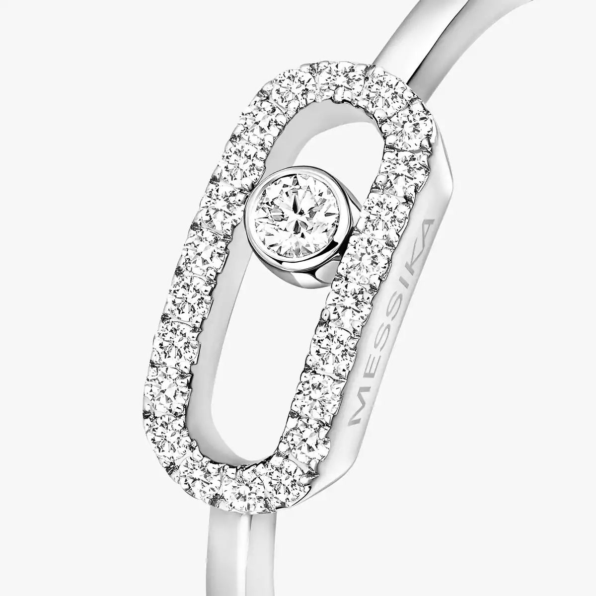 Move Uno White Gold Pavé Diamond Ring - Image 2